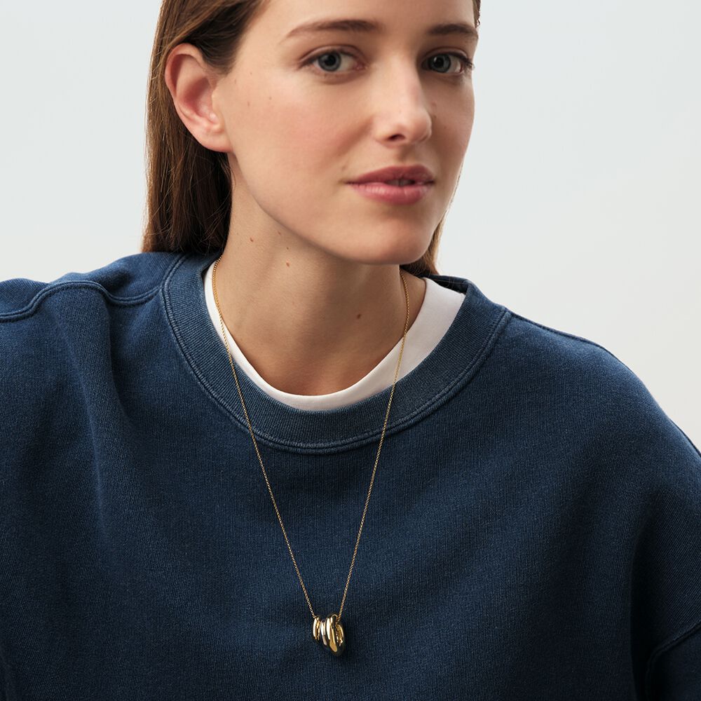 Collar midi TRIJONC - Dorado / Plateado - Collar de fantas&iacute;a  | Agatha