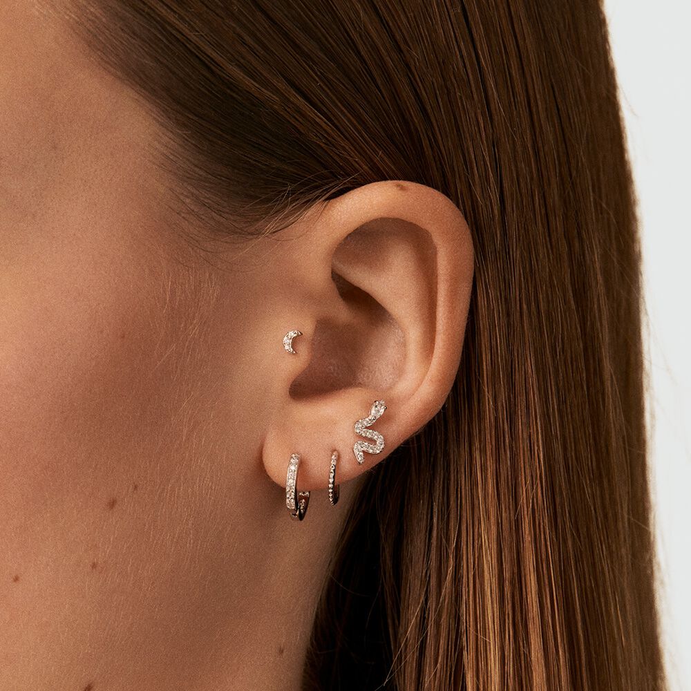 Piercing criolla CRIODIAM - Cristal / Plateado - Piercings  | Agatha