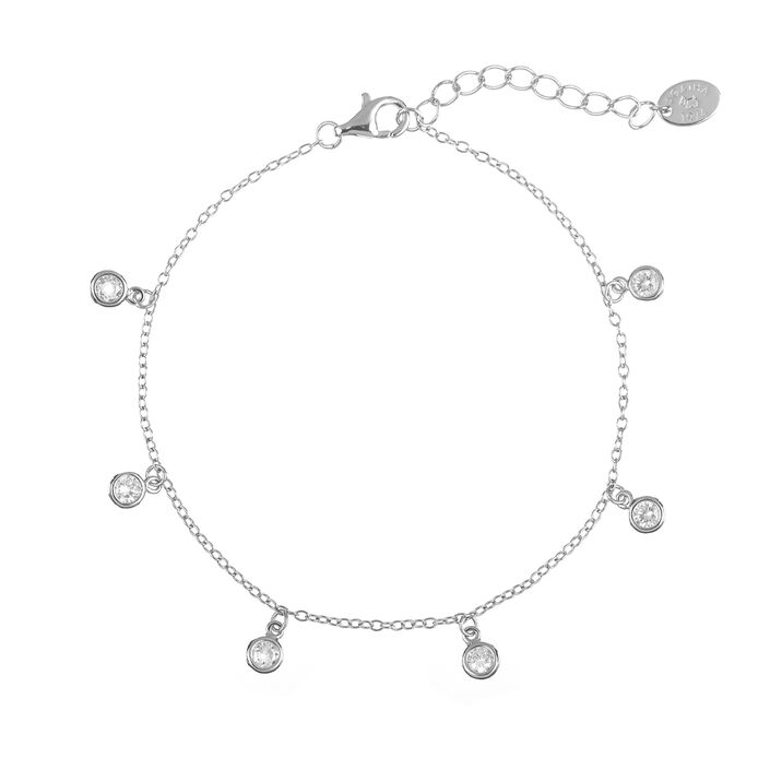 Pulsera de cadena BRILHO - Cristal / Plateado - Pulseras  | Agatha