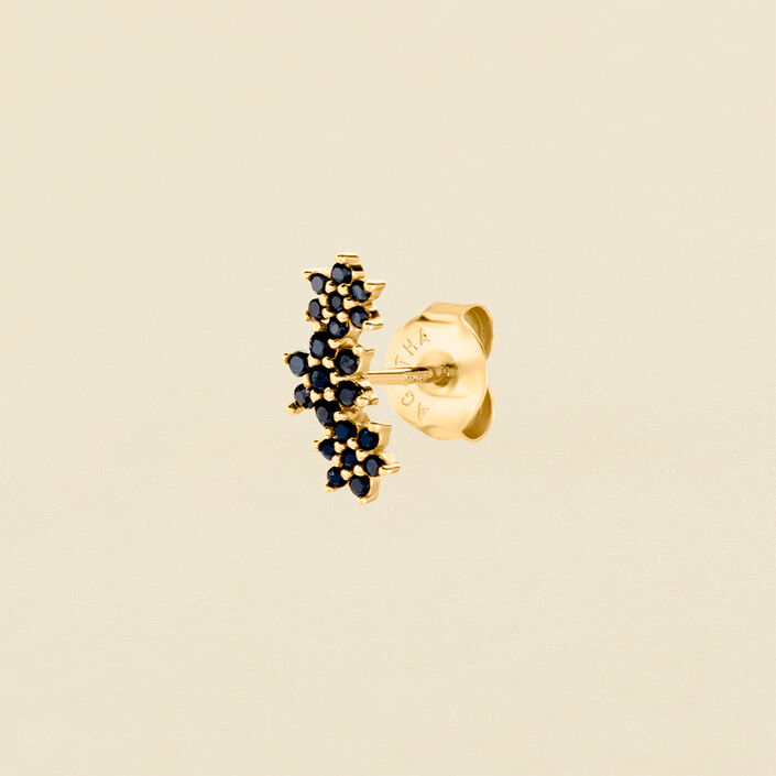 Piercing mini TRIOFLOR - Negro / Oro - Piercings  | Agatha