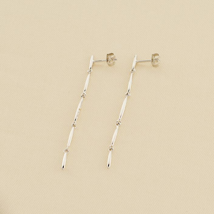 Pendientes largos RADIEUX - Plata - Pendientes  | Agatha