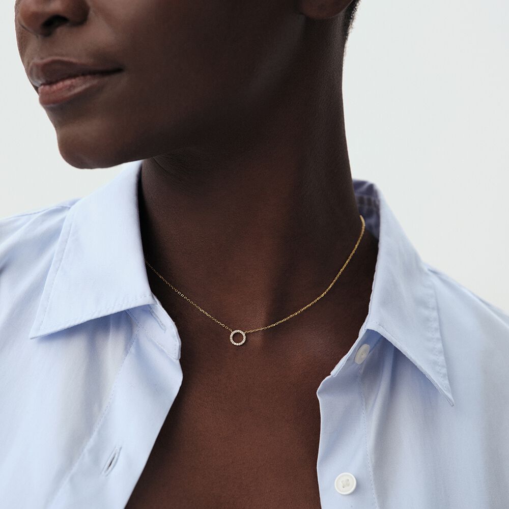 Collar corto RONDOU - Cristal / Dorado - Collar corto  | Agatha