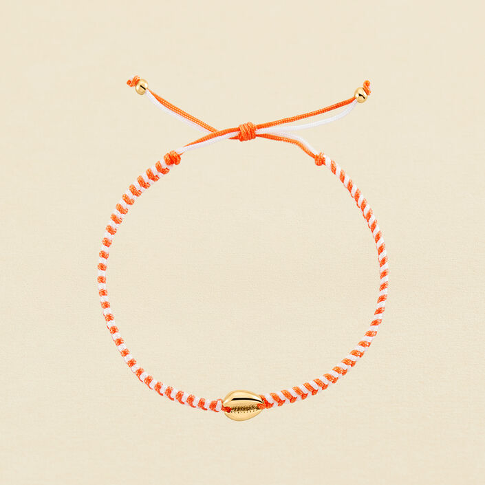 Pulsera con cordón O'SOLEIL - Coral / Oro - Pulseras  | Agatha