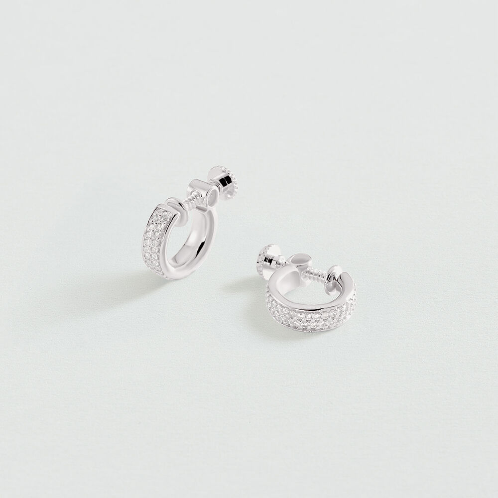 Pendientes de clip EAR5TURENNE - Cristal / Plateado - Pendientes de clip  | Agatha