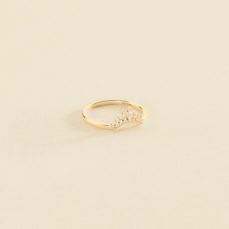 Anillo fino LUCKY EYE - Cristal / Dorado - Anillos  | Agatha