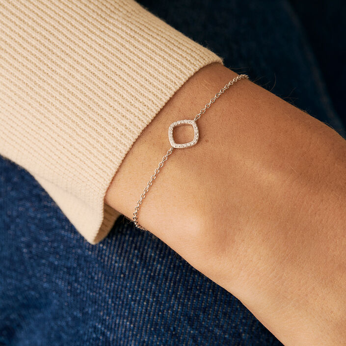 Pulsera de cadena SISSI - Cristal / Plateado - Pulseras  | Agatha
