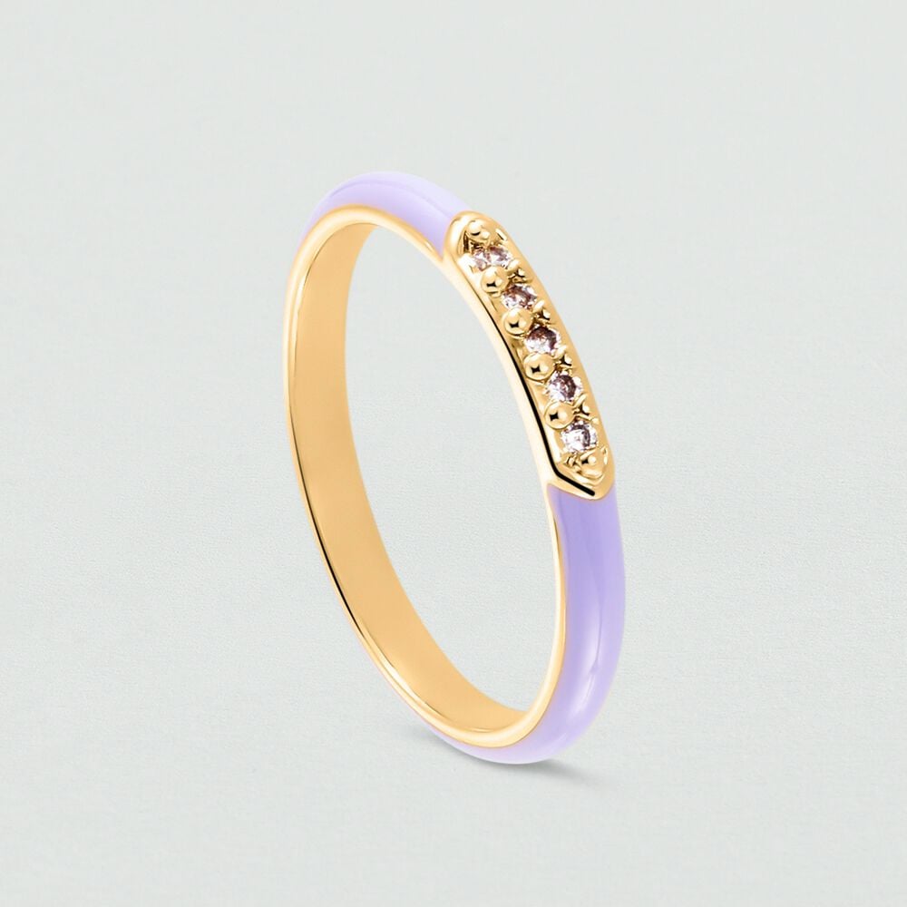 Anillo fino BONHEUR - Lavanda - Anillos  | Agatha