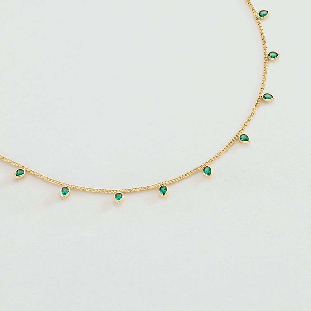 Collar corto NEITH - Verde / Dorado - Collar corto  | Agatha