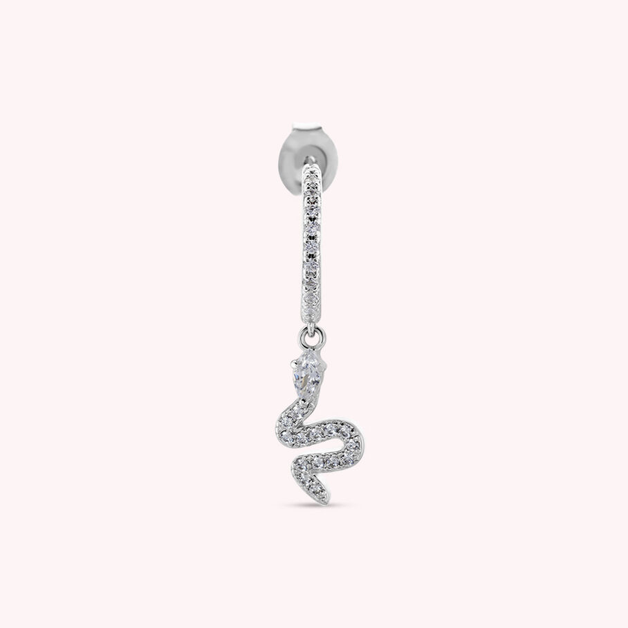 Piercing criolla SNAKY - Cristal / Plateado - Piercings  | Agatha