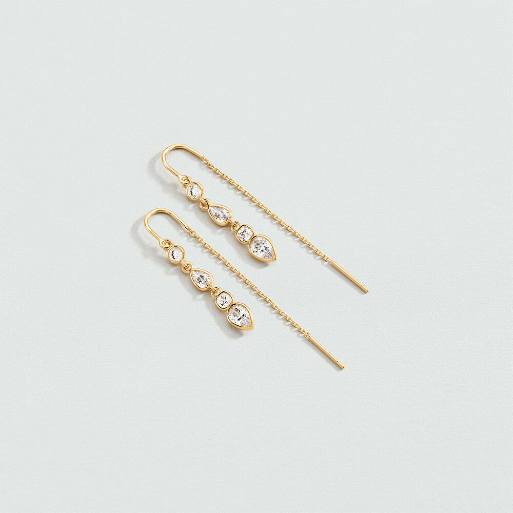 Pendientes largos CANDY - Cristal / Dorado - Pendientes largos  | Agatha