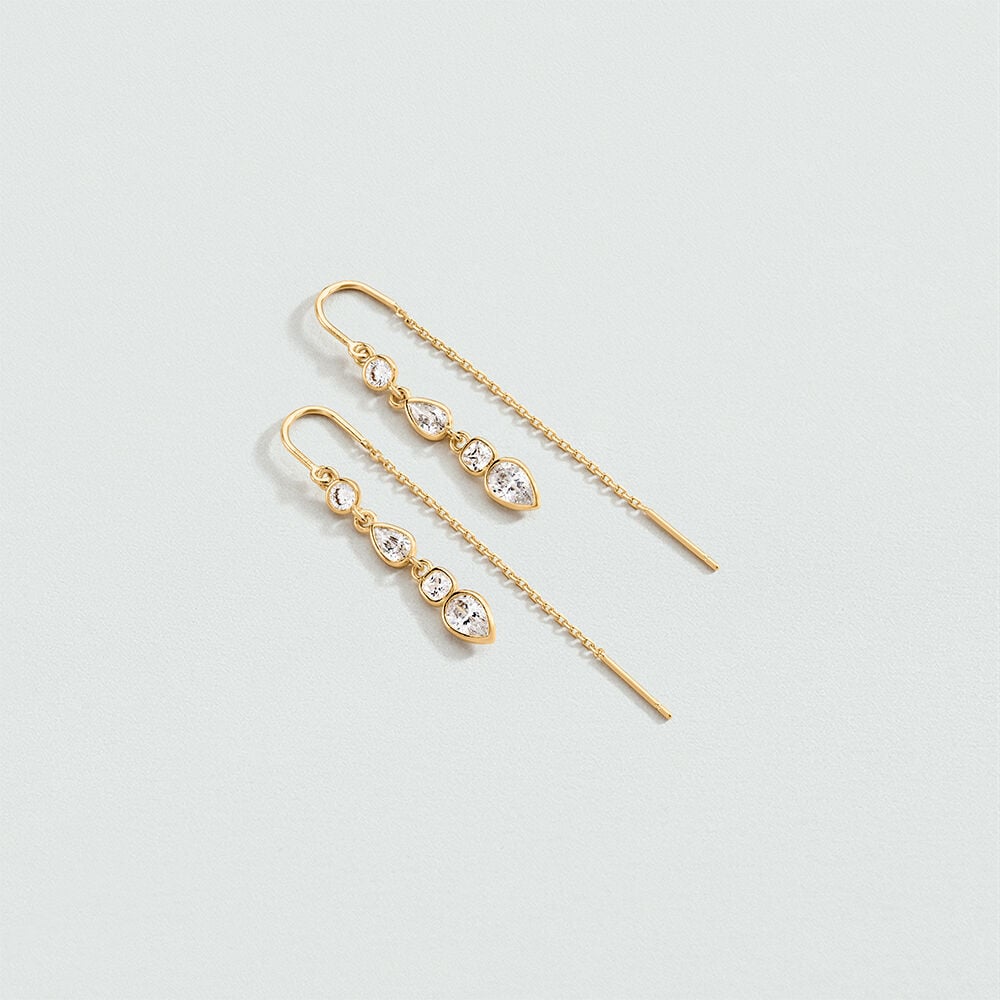 Pendientes largos CANDY - Cristal / Dorado - Pendientes largos  | Agatha