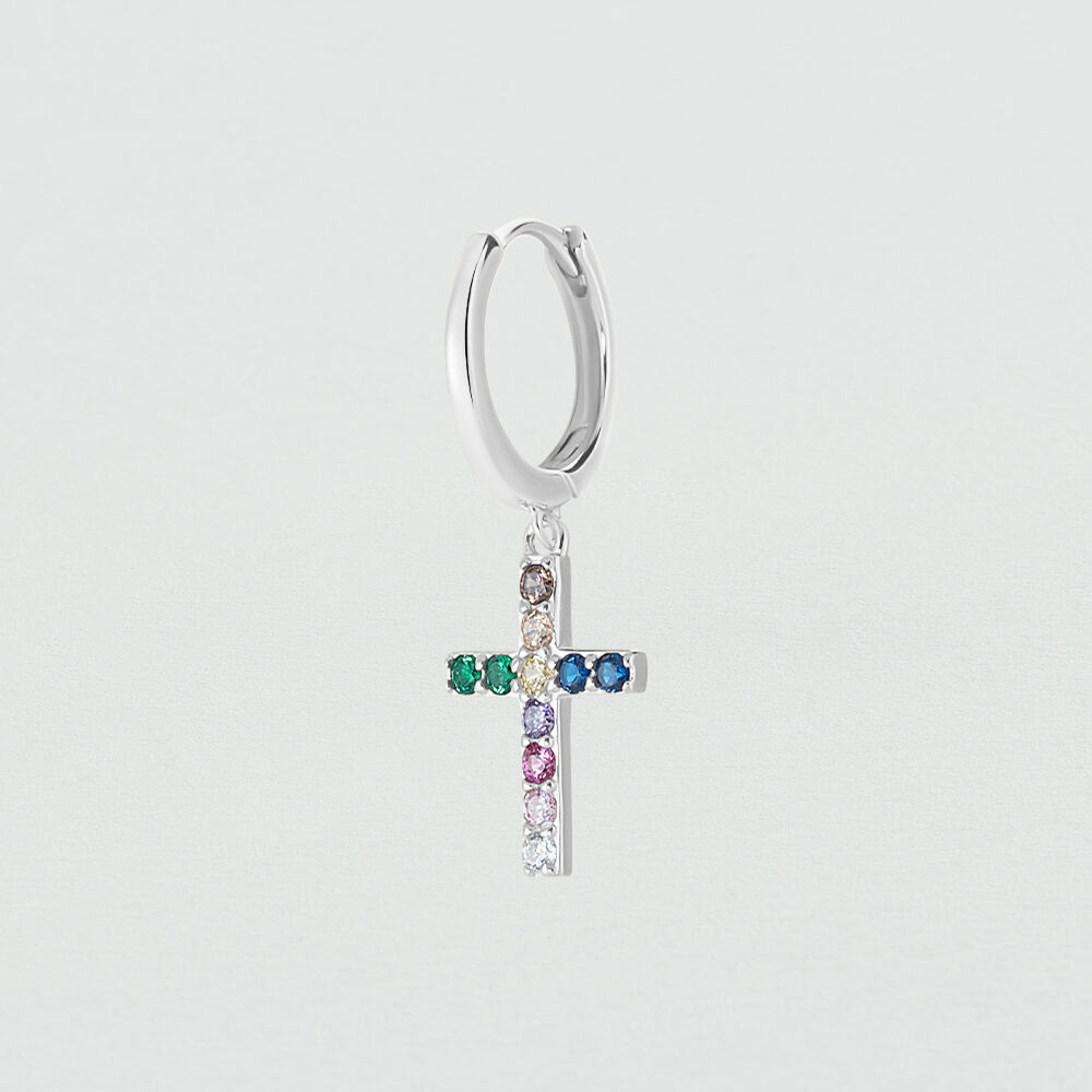 Piercing mini CROSS - Multicolor / Plata - Piercings  | Agatha