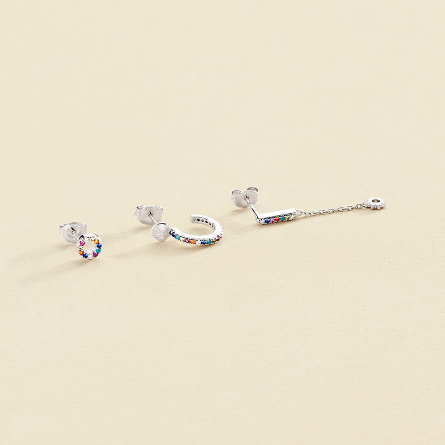 Piercing mini RAINBOWS - Multicolor / Plata - Piercings  | Agatha