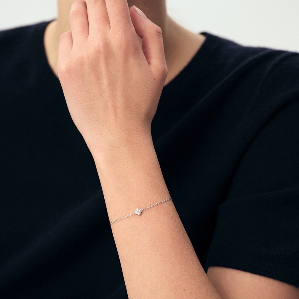 Pulsera de cadena BELOVED - Cristal / Plateado - Pulsera de cadena  | Agatha