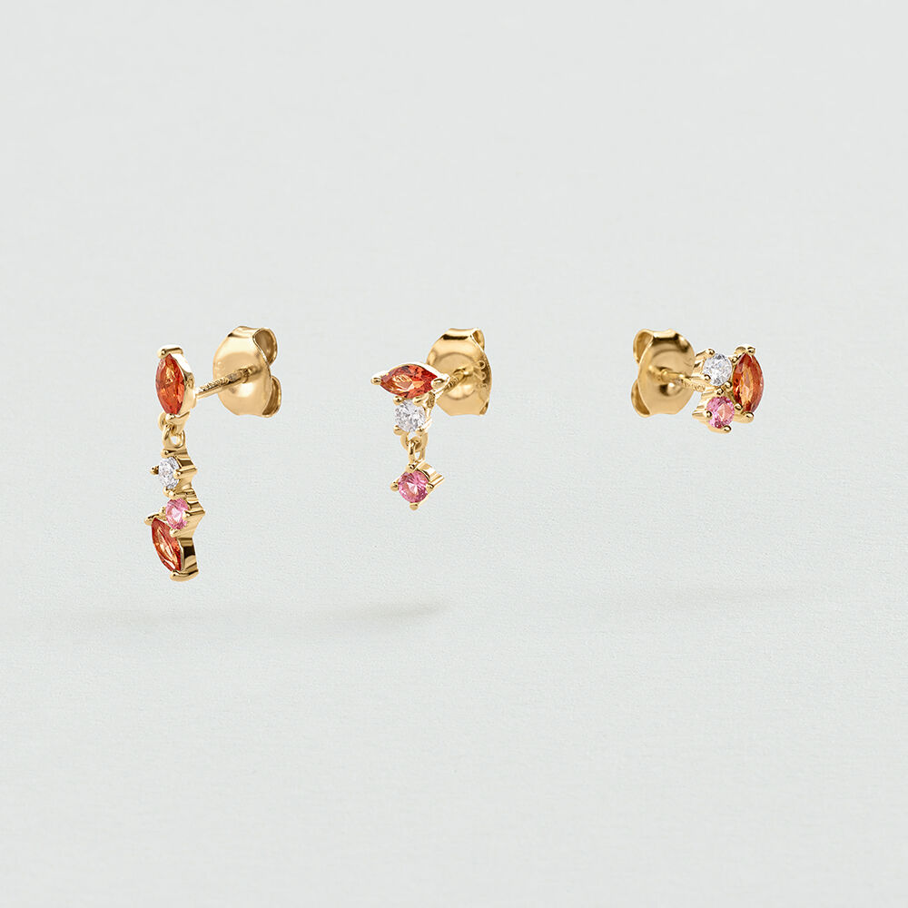 Set de pendientes MIX & MATCH - Rosa / Blanco - Pendientes cortos  | Agatha