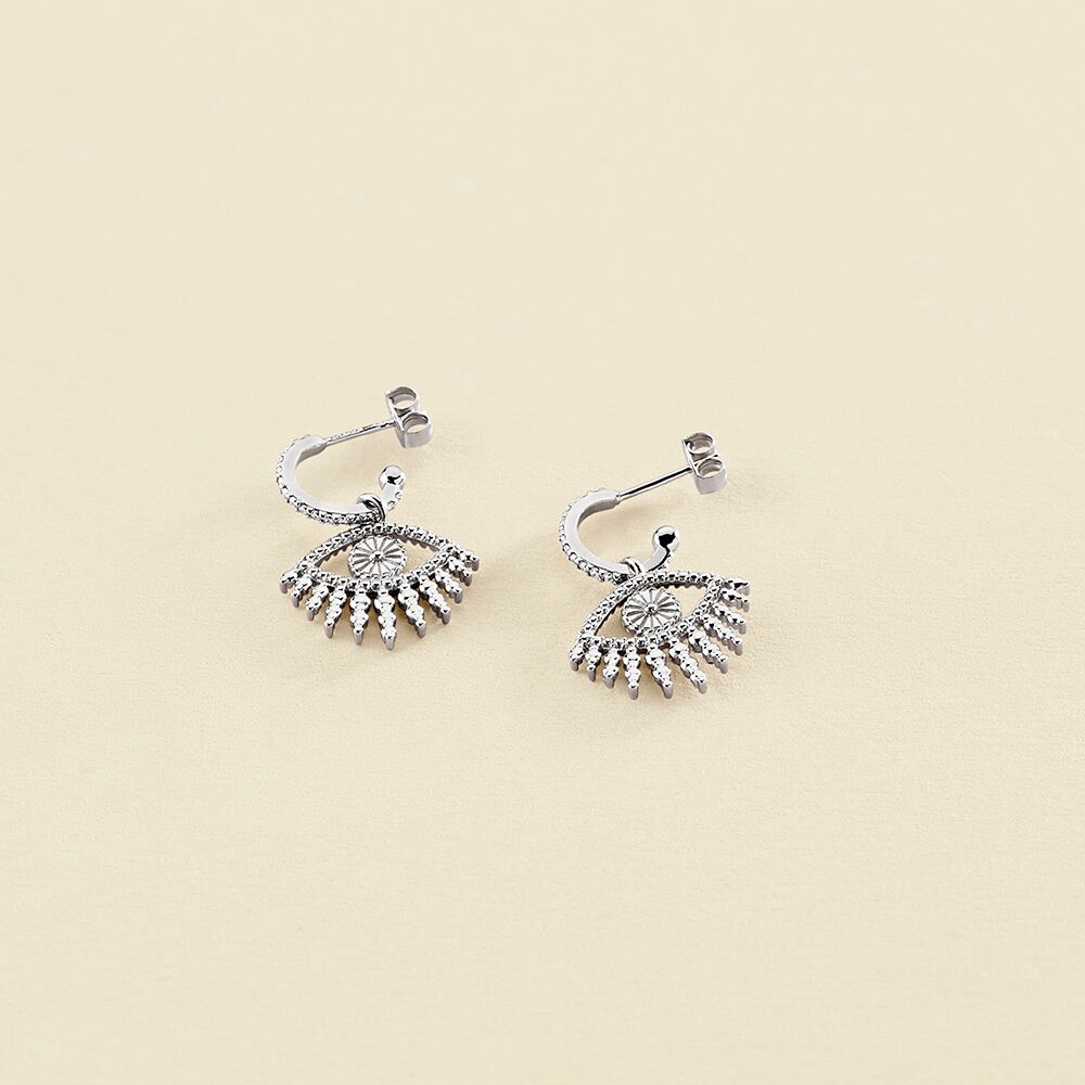 Criollas LUCKY EYE - Turquesa / Plata - Pendientes  | Agatha