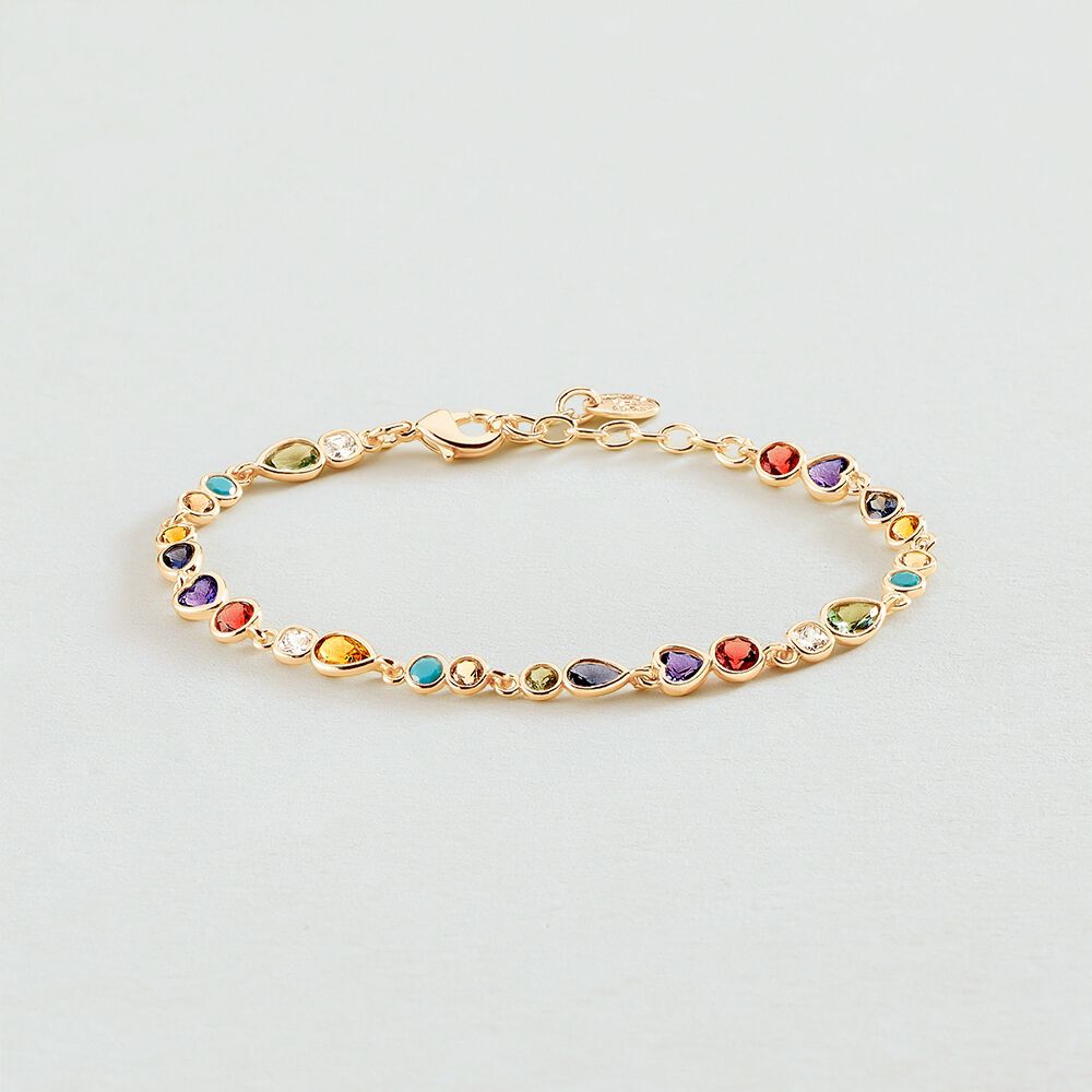 Pulsera de cadena CANDY - Multicolor / Oro - Pulsera de cadena  | Agatha