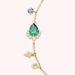 Pulsera de cadena ASTRE - Verde / Oro - Pulseras  | Agatha