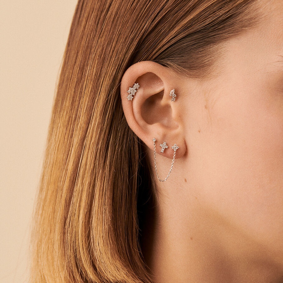 Piercing mini MIX& MATCH - Cristal / Plateado - Piercings  | Agatha