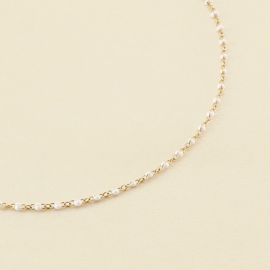 Collar corto SMARTY - Blanco / Oro - Collares  | Agatha