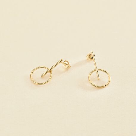 Pendientes largos PHILRING - Dorado - Pendientes  | Agatha