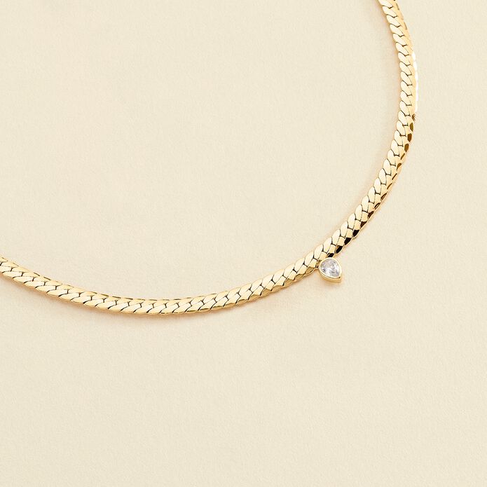 Collar corto NEITH - Cristal / Dorado - Collares  | Agatha
