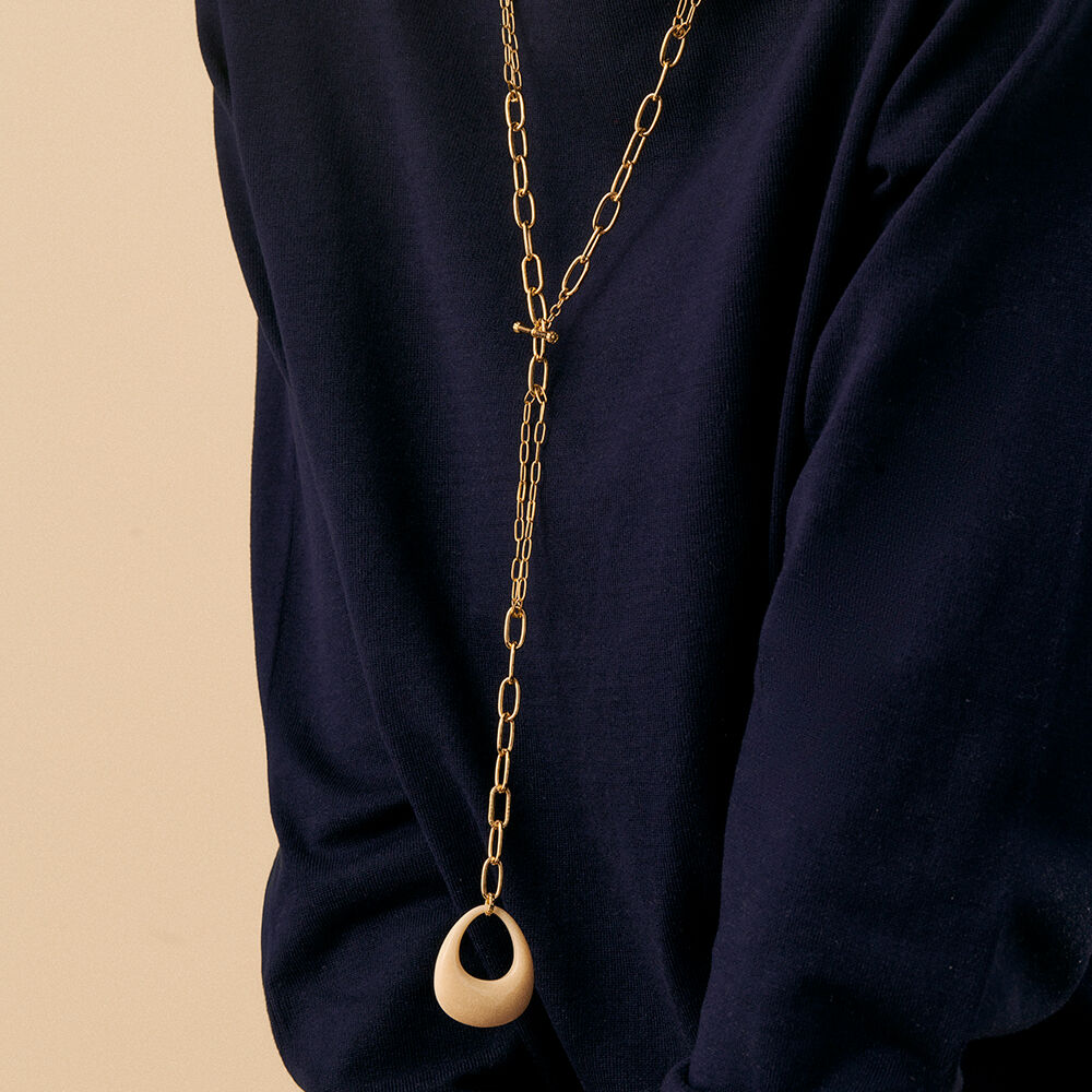 Collar largo BRIGITTE - Marfil / Oro - Collares  | Agatha