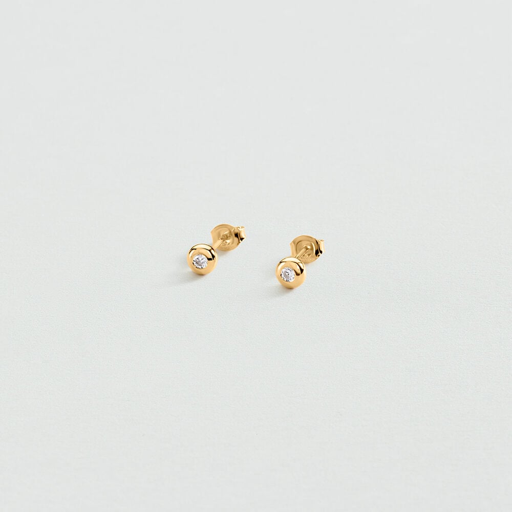 Pendientes cortos OD&Eacute;ON - Cristal / Dorado - Pendientes cortos  | Agatha