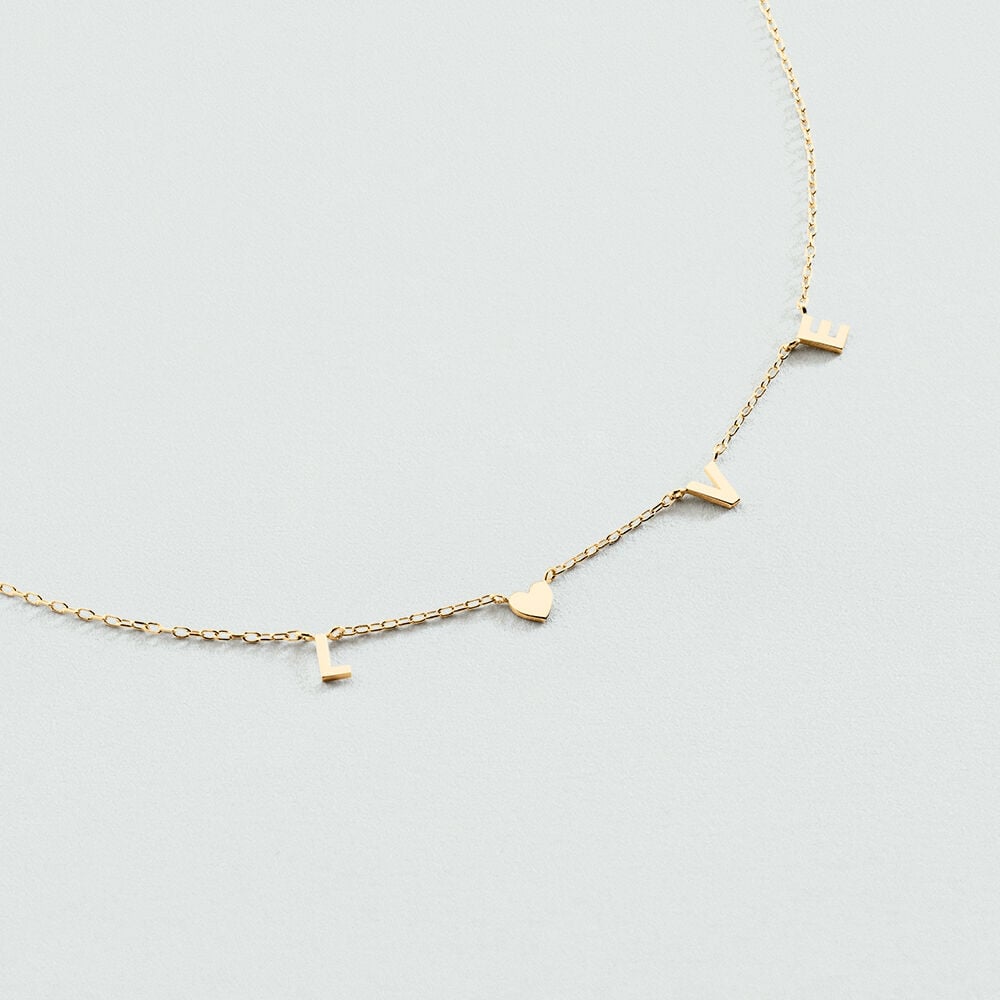 Collar corto WITH LOVE - Dorado - Collar corto  | Agatha