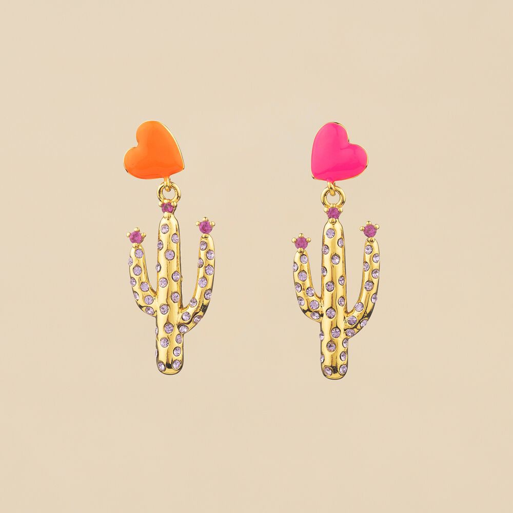Pendientes largos RODEO - Multicolor / Oro - Pendientes de fantas&iacute;a  | Agatha
