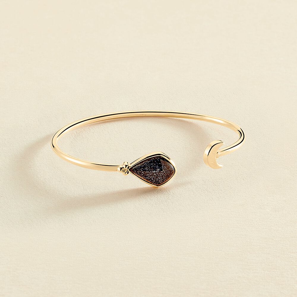 Pulsera rígida CREPUSCULE - Azul / Oro - Pulseras  | Agatha
