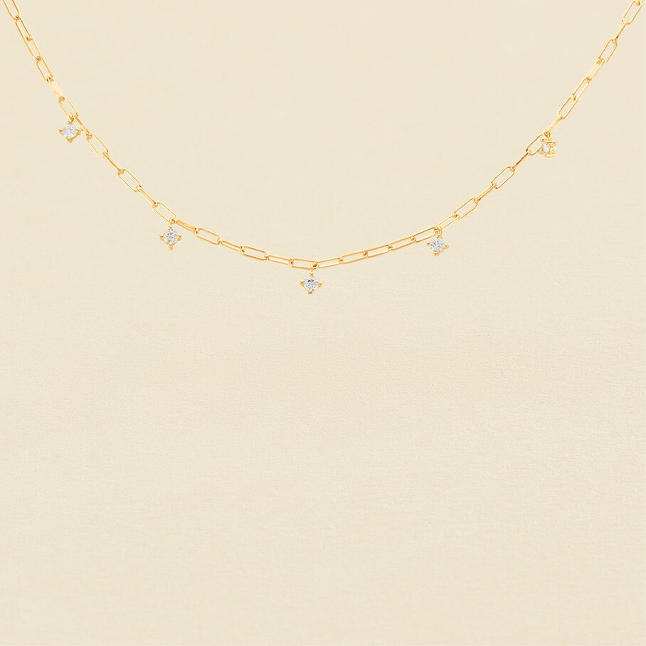 Collar corto HERA - Cristal / Dorado - Collares  | Agatha
