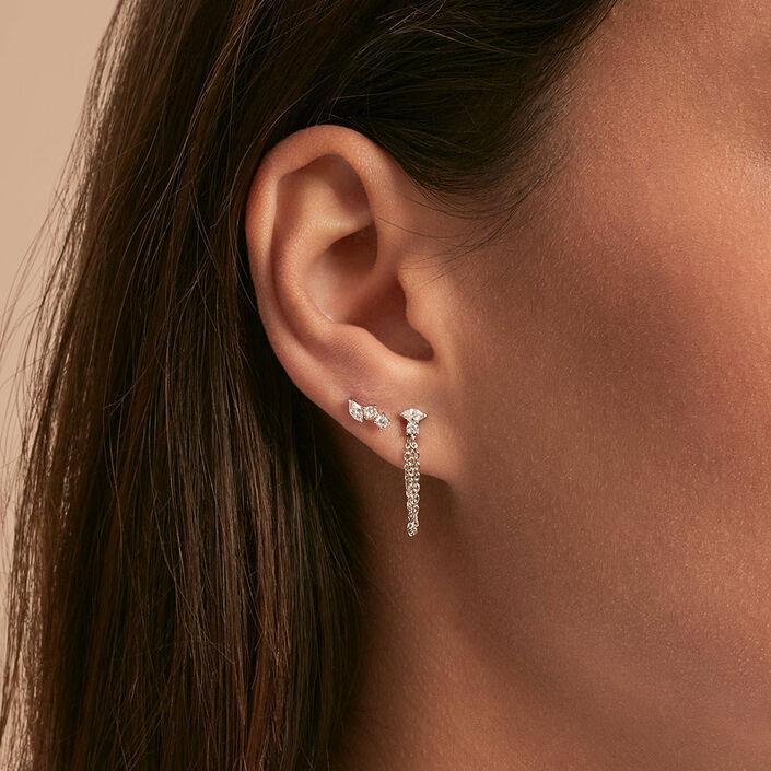 Piercing criolla AMAS - Cristal / Plateado - Piercings  | Agatha