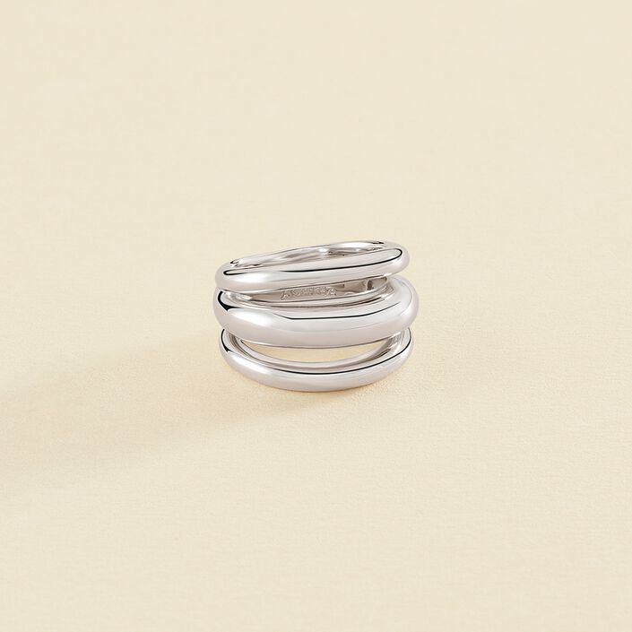Anillo ancho TRIJONC - Plata - Anillos  | Agatha