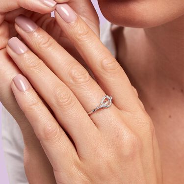 Anillo fino GEMINI - Cristal / Plateado - Anillos  | Agatha