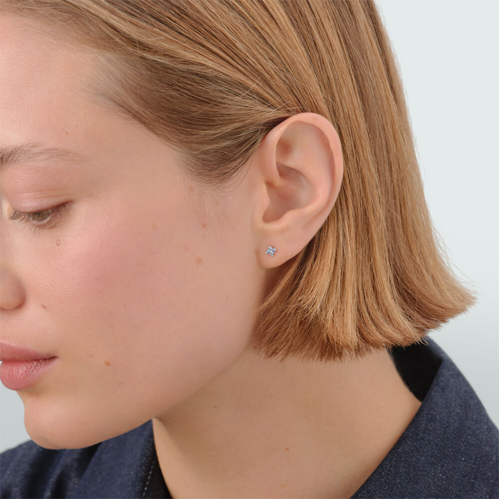 Pendientes cortos MIX & MATCH - Azul / Plata - Pendientes cortos  | Agatha