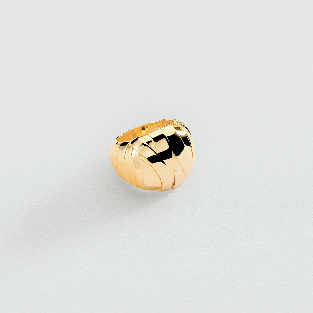 Anillo ancho BE - Dorado - Anillo ancho  | Agatha