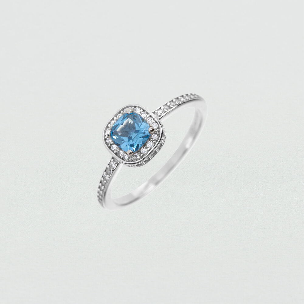 Anillo fino CATALINA - Aqua - Anillos  | Agatha