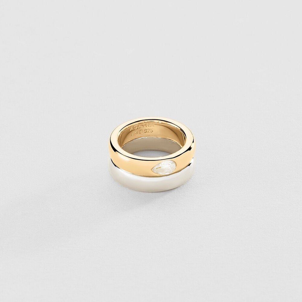 Anillo ancho DUA - Plateado / Dorado - Anillos de fantas&iacute;a  | Agatha