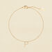 Pulsera de cadena LETTRE P - Cristal / Oro - Pulseras  | Agatha