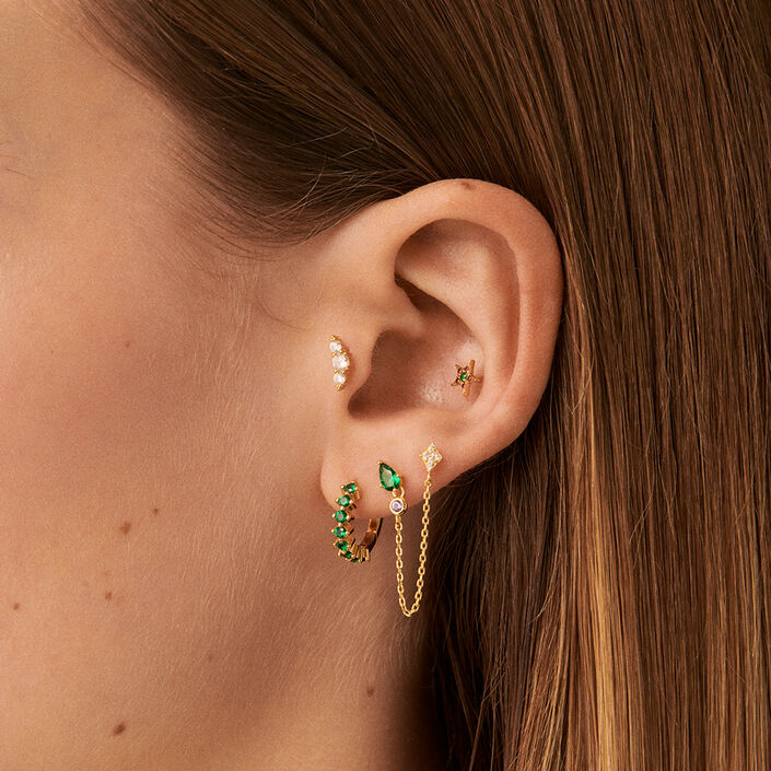Piercing criolla RADIANTE - Verde - Piercings  | Agatha
