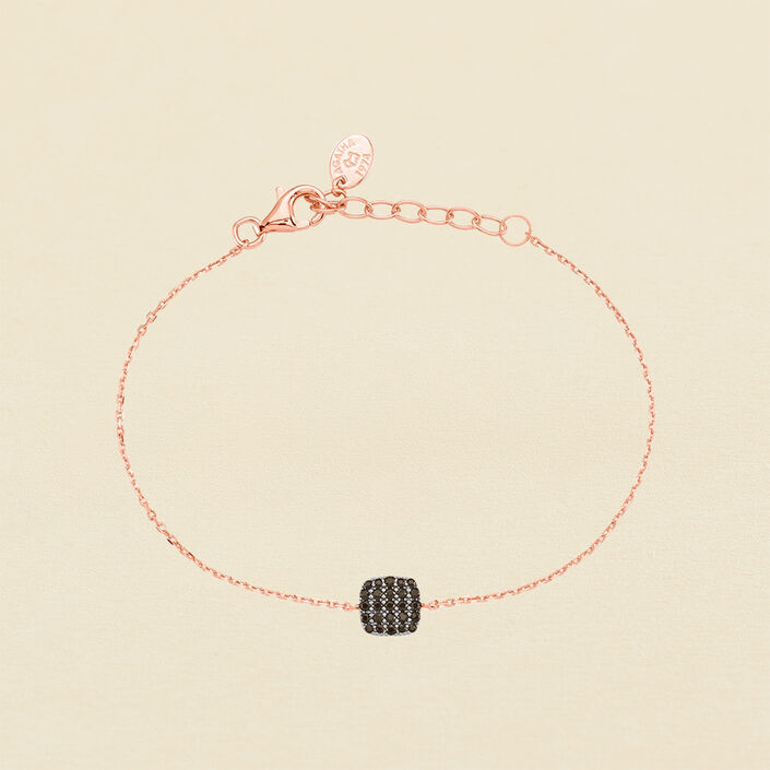 Pulsera de cadena GLORIA - Negro / Rosa - Pulseras  | Agatha