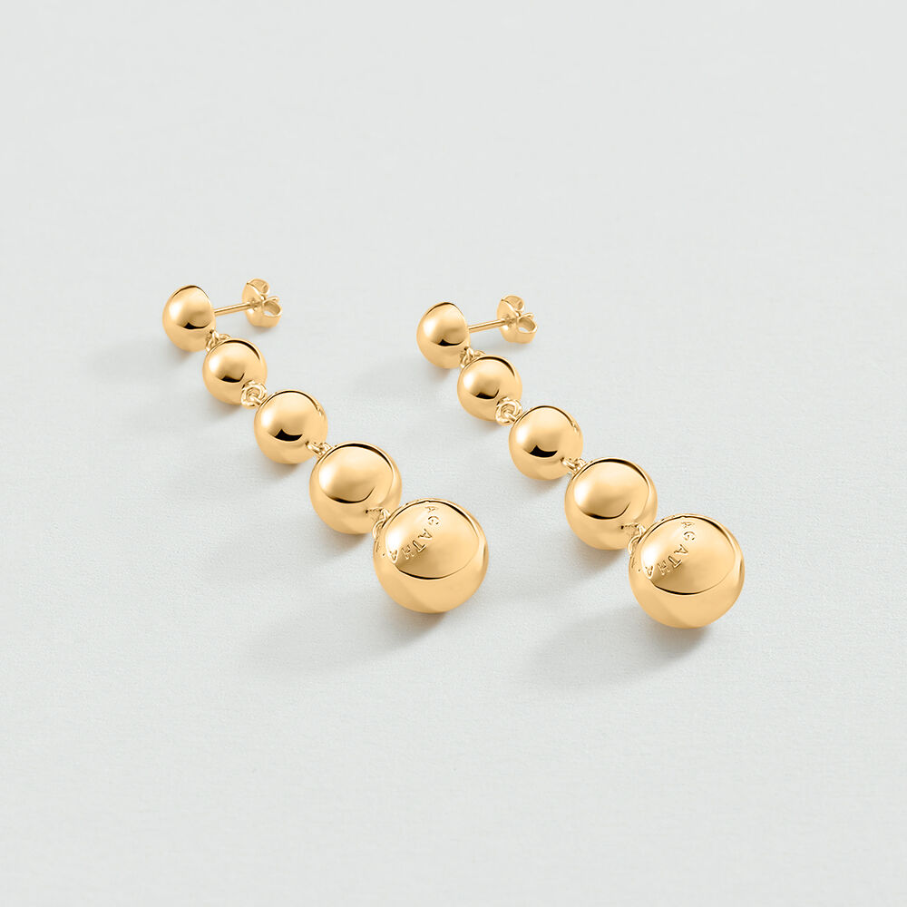 Pendientes largos PALAIS ROYAL - Dorado - Pendientes de bola  | Agatha