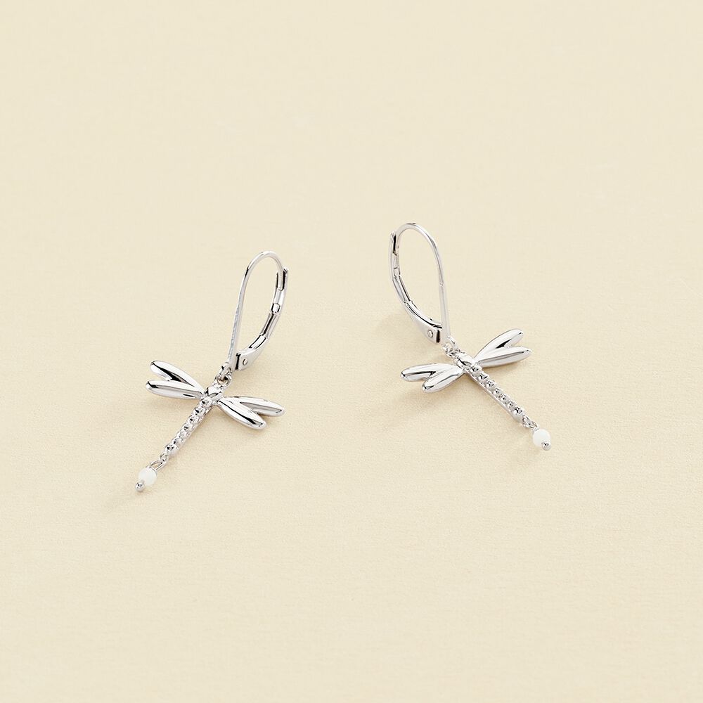 Pendientes largos DRAGONFLY - Plateado - Pendientes  | Agatha