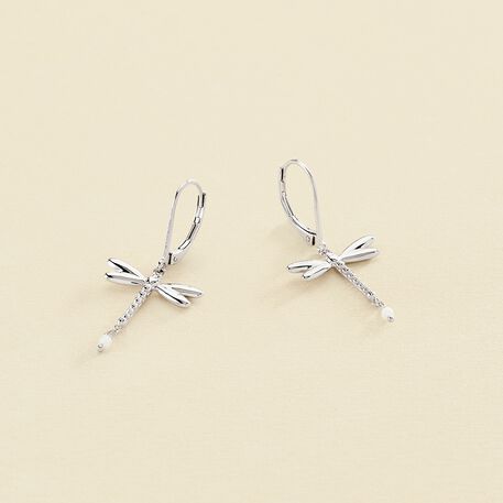 Pendientes largos DRAGONFLY - Plateado - Pendientes  | Agatha