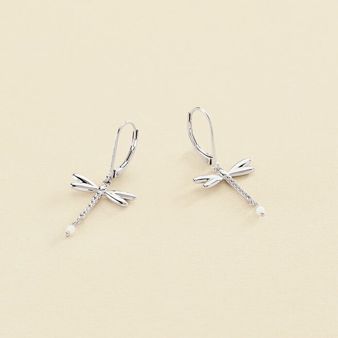 Pendientes largos DRAGONFLY - Plateado - Pendientes  | Agatha