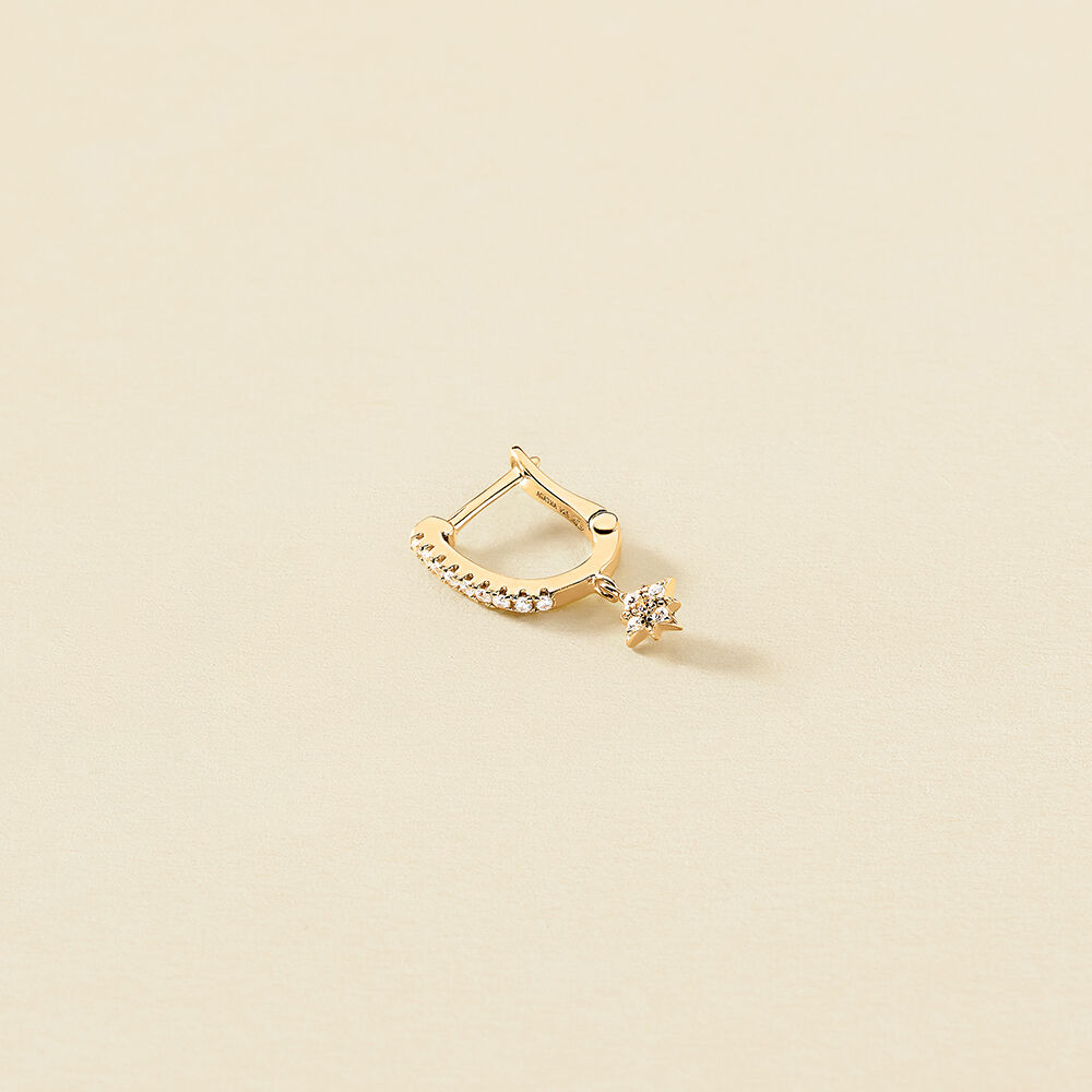 Piercing criolla DIAMSTAR - Cristal / Dorado - Piercings  | Agatha