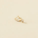 Piercing criolla DIAMSTAR - Cristal / Dorado - Piercings  | Agatha