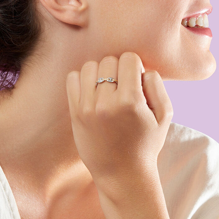 Anillo fino ETREINTE - Plata / Oro - Anillos  | Agatha