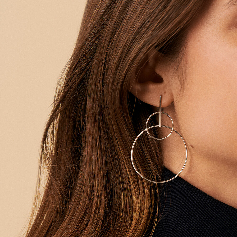 Pendientes largos CASSINI - Plata - Pendientes circulares  | Agatha
